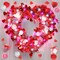 Lighted Valentine's Day Wreath Heart Rose Wreath for Front Door Romantic Decor with Timer Light Up Rose Heart Wreath with Glitter Heart Red Pink White Lights for Valentine's Day Wedding.
